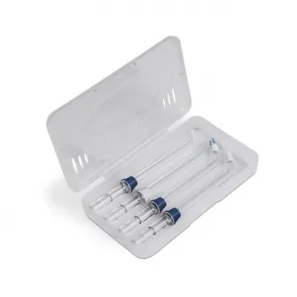 Irigator bucal Waterpik Profesional WP-563, portabil, 4 capete curatare, 3 trepte presiune, incarcare magnetica, Albastru