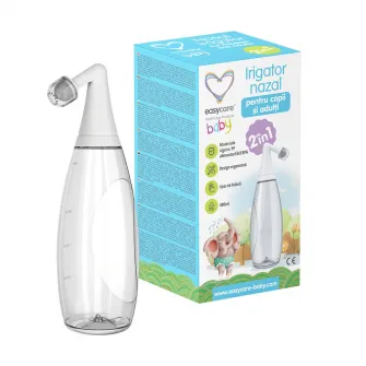 Irigator nazal 2in1 pentru copii si adulti Easycare Baby, capacitate 400ml