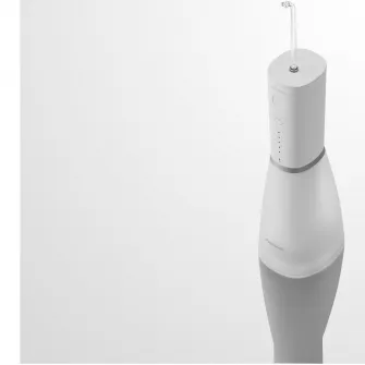 Irigator oral Panasonic Ultrasonic EW-DJ86-W503, 5 trepte de presiune, incarcare rapida 1h, portabil, Duze Ortodontica si Ultrasonica incluse, Capacitate rezervor 200 ml, Alb