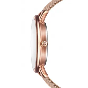 Isabella Ford, Ceas cu bratara metalica si doua diamante, Auriu rose
