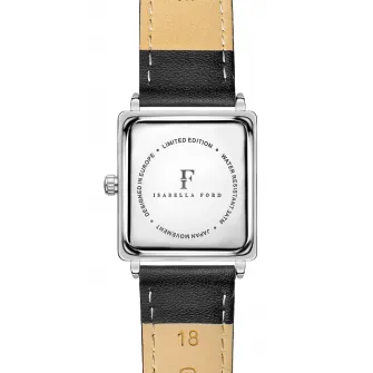 Isabella Ford, Ceas quartz decorat cu 2 diamante, Negru