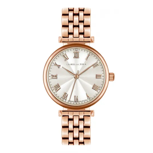 Isabella Ford, Ceas quartz decorat cu diamant Victoria, Auriu rose