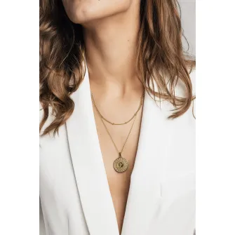 Isabella Ford, Colier cu sirag dublu si pandantiv, Auriu