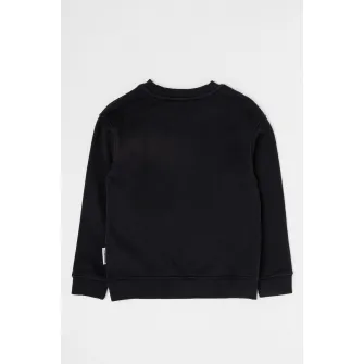 Jack & Jones, Bluza de trening din amestec de bumbac cu model grafic Joreaton, Negru, Albastru, 152 CM