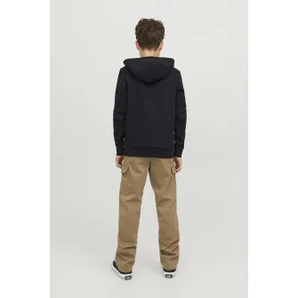 Jack & Jones, Hanorac cu imprimeu logo, Rosu, Negru, 128 CM