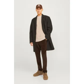 Jack & Jones, Pulover cu decolteu rotund, Bej deschis, M