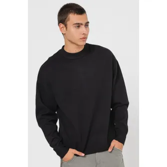 Jack & Jones, Tricou cu decolteu la baza gatului, uni, Negru, M