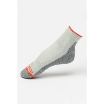 Jack Wolfskin, Sosete scurte cu logo pentru drumetii, Gri melange, 47-49