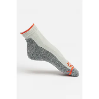 Jack Wolfskin, Sosete scurte cu logo pentru drumetii, Gri melange, 47-49