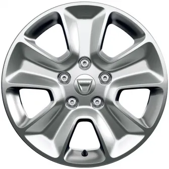 Janta aliaj Dacia, 6.5x16, 5 , ET41 model Thema , compatibila Duster I, gri argintiu