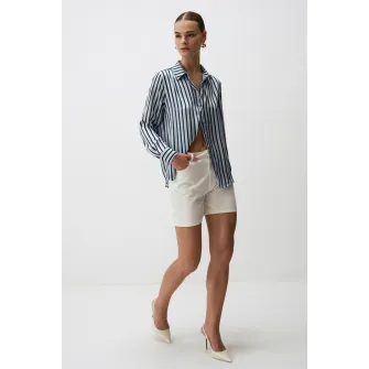 JIMMY KEY, Camasa lejera cu model in dungi, Albastru deschis, L
