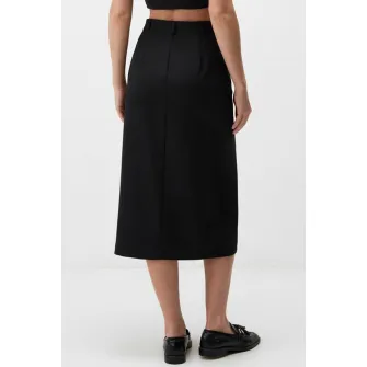 JIMMY KEY, Fusta midi cu slit frontal, Negru, S