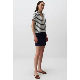 JIMMY KEY, Fusta mini cu slit lateral, Bleumarin, XL