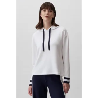JIMMY KEY, Hanorac uni din amestec de modal, Alb, XL