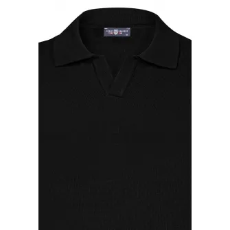 Jimmy Sanders, Pulover tricotat fin, Negru, M