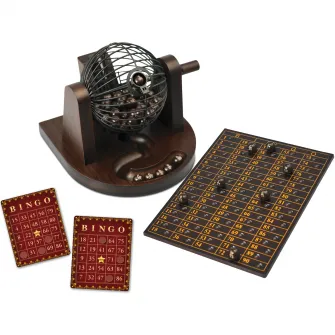 Joc Bingo Deluxe, din lemn, 90 bile