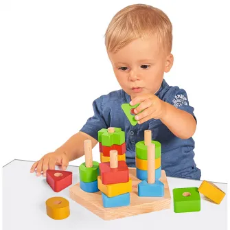 Joc din lemn Eichhorn, sortare forme geometrice