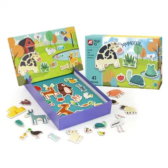 Joc educativ magnetic AS - Animale, 41 piese