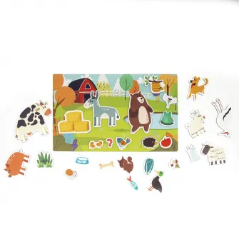 Joc educativ magnetic AS - Animale, 41 piese