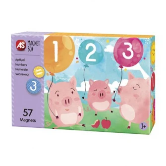 Joc educativ magnetic AS - Numerele, 57 piese