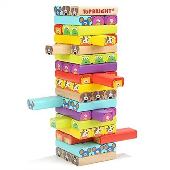 Joc Jenga Top Bright - Animalute vesele
