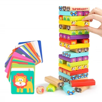 Joc Jenga Top Bright - Animalute vesele