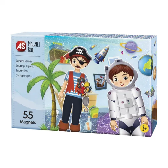 Joc magnetic AS - Super eroi, 48 piese