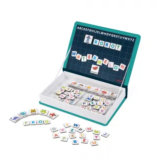 Магнитная игра Janod - Magneti Book, Alphabet, 142 штуки, фунт. Английский