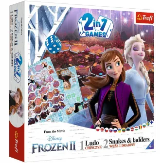 Joc Trefl 2 in 1 - Ludo si serpisori cu scari, Disney Frozen II