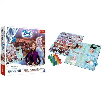 Joc Trefl 2 in 1 - Ludo si serpisori cu scari, Disney Frozen II