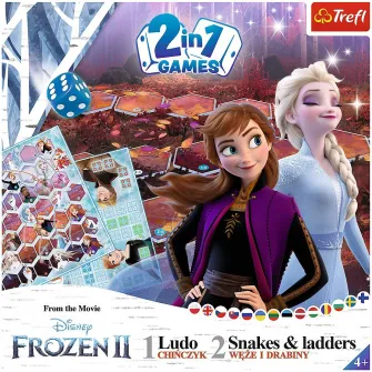 Joc Trefl 2 in 1 - Ludo si serpisori cu scari, Disney Frozen II