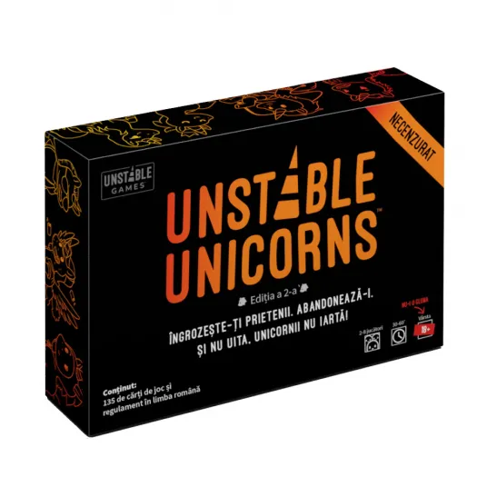 Игра Unstable Unicorns NSFW, румынский язык