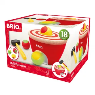 Jucarie din lemn Brio - Banc cu Ciocanel si Bile
