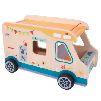 Jucarie din lemn Mappy - Camioneta pentru camping