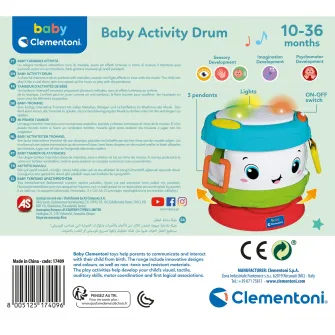 Jucarie interactiva Baby Clementoni - Baby Drum, Toba