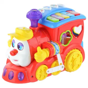 Jucarie interactiva Mappy - Locomotiva cu forme, lumini si sunete