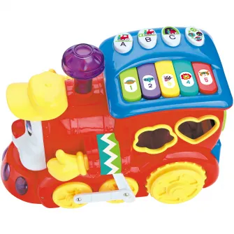 Jucarie interactiva Mappy - Locomotiva cu forme, lumini si sunete