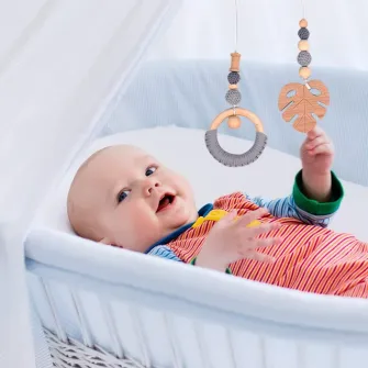 Jucarie interactiva pentru bebe Taf Toys, +3 luni, Zornaitoare / Dentitie / Oglinda / Panglici / Inele, Multicolor