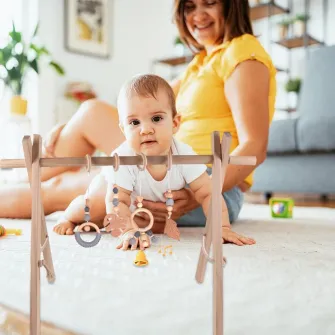 Jucarie interactiva pentru bebe Taf Toys, +3 luni, Zornaitoare / Dentitie / Oglinda / Panglici / Inele, Multicolor