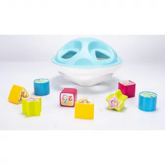 Jucarie sortare M-Toys, 8 cuburi, bleu
