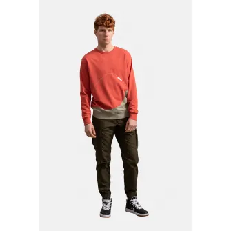 KAFT, Bluza sport unisex cu model colorblock, Corai, Grej, S