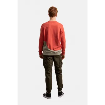KAFT, Bluza sport unisex cu model colorblock, Corai, Grej, S