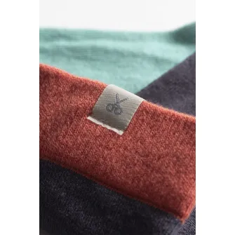 KAFT, Sosete unisex lungi cu model colorblock, Corai, Albastru aquamarin, Albastru marin, S