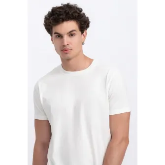 KAFT, Tricou unisex cu decolteu la baza gatului, Alb murdar, 2XL