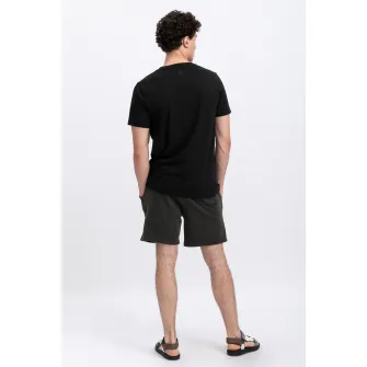 KAFT, Tricou unisex cu decolteu la baza gatului, Negru, XS