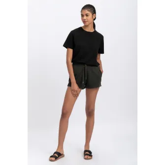 KAFT, Tricou unisex cu decolteu la baza gatului, Negru, XS
