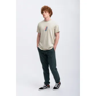 KAFT, Tricou unisex cu imprimeu discret The Dream, Alb fildes, S