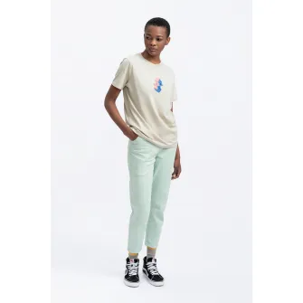KAFT, Tricou unisex cu imprimeu discret The Dream, Alb fildes, S