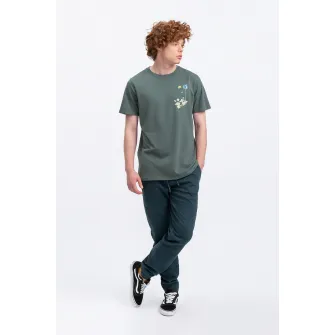 KAFT, Tricou unisex regular fit cu imprimeu grafic, Gri carbune, M