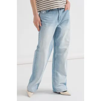 Karl Kani, Blugi relaxed fit cu aspect decolorat, Albastru deschis, 27